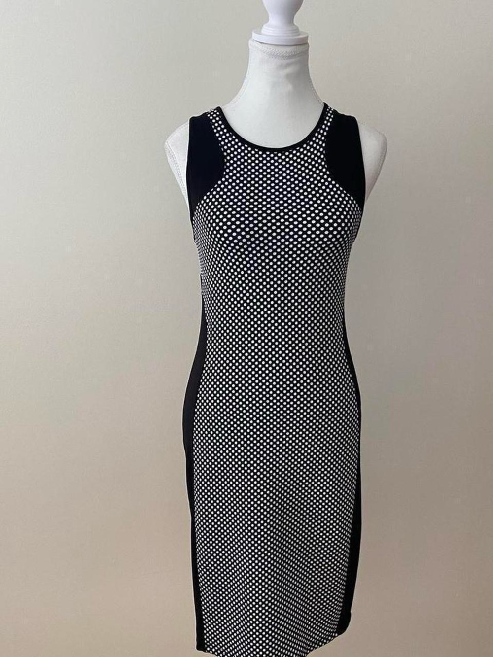 Arianne Black and White Polka Dot Midi Dress
